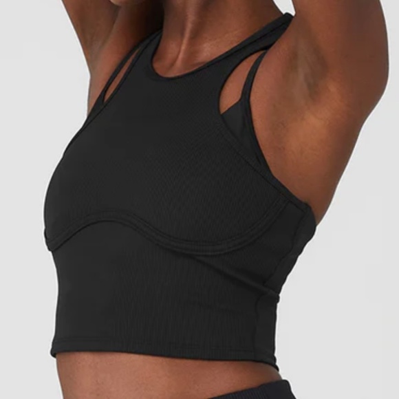 Alo Ribbed Bra Tank - Picture 2 of 6